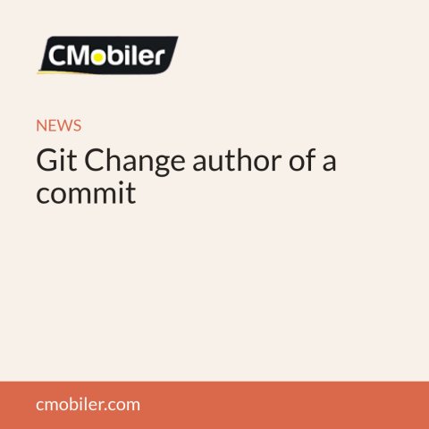 Git Change author of a commit
