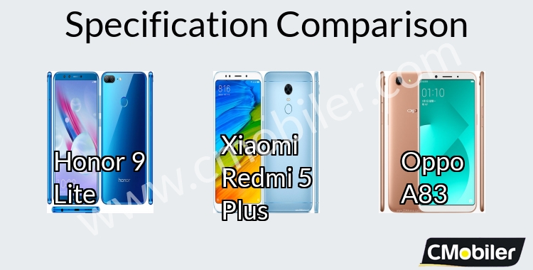 Honor 9 Lite vs Xiaomi Redmi 5 Plus vs OPPO A83