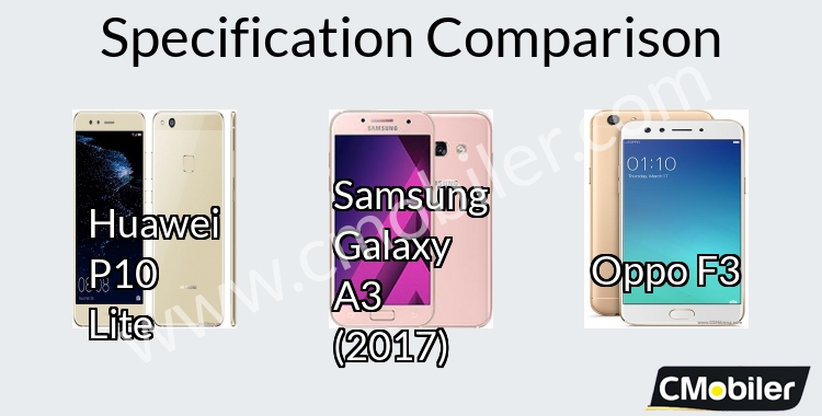 Huawei P10 Lite vs Samsung-Galaxy-A3-2017 vs oppo-f3